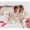 image:imageEkouaer Christmas Family Matching Pajamas Long Sleeve Button Down Pj Set Festival Party SleepwearWhiteChristmas Elements
