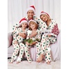 image:imageEkouaer Christmas Family Matching Pajamas Long Sleeve Button Down Pj Set Festival Party SleepwearWhitePlaid Tree