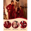 image:imageEkouaer Christmas Matching Family Onesie Pajamas Hoodie One Piece Pajamas Zipper Thermal Sleepwear with PocketsFamily Christmas Buffalo Plaid Print