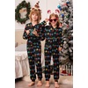 image:imageEkouaer Christmas Matching Family Onesie Pajamas Hoodie One Piece Pajamas Zipper Thermal Sleepwear with PocketsFamily Christmas Lights Print