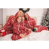 image:imageEkouaer Christmas Matching Family Onesie Pajamas Hoodie One Piece Pajamas Zipper Thermal Sleepwear with PocketsFamily Red Reindeer Print