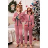 image:imageEkouaer Christmas Matching Family Onesie Pajamas Hoodie One Piece Pajamas Zipper Thermal Sleepwear with PocketsFamily Red Striped Print
