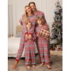 image:imageEkouaer Christmas Onesie Matching Family Elk Antler Hooded Zipper One Piece Long Sleeve Pajamas with Pockets SXXLElk Red