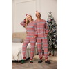 image:imageEkouaer Christmas Onesie Matching Family Elk Antler Hooded Zipper One Piece Long Sleeve Pajamas with Pockets SXXLElk Red