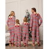 image:imageEkouaer Christmas Onesie Matching Family Elk Antler Hooded Zipper One Piece Long Sleeve Pajamas with Pockets SXXLElk Red