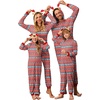 image:imageEkouaer Christmas Onesie Matching Family Elk Antler Hooded Zipper One Piece Long Sleeve Pajamas with Pockets SXXLElk Red