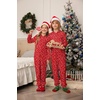image:imageEkouaer Christmas Onesie Matching Family Elk Antler Hooded Zipper One Piece Long Sleeve Pajamas with Pockets SXXLRed Cane