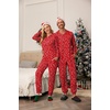 image:imageEkouaer Christmas Onesie Matching Family Elk Antler Hooded Zipper One Piece Long Sleeve Pajamas with Pockets SXXLRed Cane