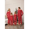 image:imageEkouaer Christmas Onesie Matching Family Elk Antler Hooded Zipper One Piece Long Sleeve Pajamas with Pockets SXXLRed Cane