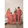 image:imageEkouaer Christmas Onesie Matching Family Elk Antler Hooded Zipper One Piece Long Sleeve Pajamas with Pockets SXXLSnowman Red