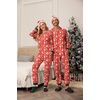 image:imageEkouaer Christmas Onesie Matching Family Elk Antler Hooded Zipper One Piece Long Sleeve Pajamas with Pockets SXXLSnowman Red