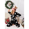 image:imageEkouaer Christmas Onesie Matching Family Elk Antler Hooded Zipper One Piece Long Sleeve Pajamas with Pockets SXXLWhite Star Black