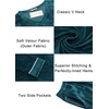 image:imageEkouaer Couples Matching Pajamas Sets Velvet PJs Set for Men and Women Velour Long Sleeve Sleepwear SXXLDark Green