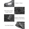 image:imageEkouaer Couples Matching Pajamas Sets Velvet PJs Set for Men and Women Velour Long Sleeve Sleepwear SXXLDeep Gray