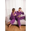image:imageEkouaer Couples Matching Pajamas Sets Velvet PJs Set for Men and Women Velour Long Sleeve Sleepwear SXXLPurple