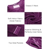 image:imageEkouaer Couples Matching Pajamas Sets Velvet PJs Set for Men and Women Velour Long Sleeve Sleepwear SXXLPurple