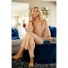image:imageEkouaer Knit Lounge Sets for Women 2 Piece Cozy Long Sleeve Pullover Sweater Top and Wide Leg Pants Set Pajamas OutfitsKhaki