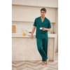 image:imageEkouaer Men Satin Silk Pajamas Set 2 Piece Button Down Sleepwear Long Pants Loungewear with PocketsGreen