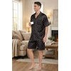 image:imageEkouaer Men Satin Silk Pajamas Set with Pockets Sleepwear Shorts Satin Summer Loungewear 2 Piece Button Down Set S3XLMartini