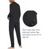 image:imageEkouaer Mens One Piece Pajama Thermal Full Button Union Suit Long Sleeve Onesie with Button Flap SXXLBlack