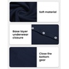 image:imageEkouaer Mens One Piece Pajama Thermal Full Button Union Suit Long Sleeve Onesie with Button Flap SXXLNavy Blue
