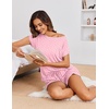 image:imageEkouaer Pajama Set for Women Short Sleeve Tops and Shorts Set 2 Piece Pjs Classic Loungewear with PocketsPink Dot