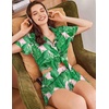 image:imageEkouaer Pajama for Women Set Short Sleeve Button Down Pajamas Sets Soft Lounge Sets for Women Sleepwear PJSLeaves