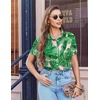 image:imageEkouaer Pajama for Women Set Short Sleeve Button Down Pajamas Sets Soft Lounge Sets for Women Sleepwear PJSLeaves