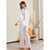 image:imageEkouaer Pajamas For Women Set Silk Pjs 2 Piece Satin Sleepwear Long Sleeve Button Down Lounge Sets With PantWhite With Red Heart