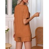 image:imageEkouaer Pajamas Set Womens Short Sleeve 2 Piece PJ Sets V Neck Comfy Sleepwear Loungewear with Pockets SXXLClay