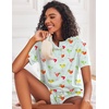 image:imageEkouaer Pajamas Set for Women Short Sleeve Lounge Set 2 Piece Loungewear PJs Soft Cute Lightweight SleepwearGreen Cocktail Glass