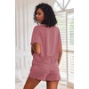image:imageEkouaer Pajamas Set for Women Short Sleeve Lounge Set 2 Piece Loungewear PJs Soft Cute Lightweight SleepwearPurple Red