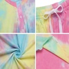 image:imageEkouaer Pajamas Set for Women Short Sleeve Lounge Set 2 Piece Loungewear PJs Soft Cute Lightweight SleepwearTie Dye Pink Yellow