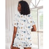image:imageEkouaer Pajamas Set for Women Short Sleeve Lounge Set 2 Piece Loungewear PJs Soft Cute Lightweight SleepwearWhite Flower