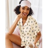 image:imageEkouaer Pajamas Set for Women Short Sleeve Sleepwear Button Down Pjs Lounge Sets Soft NightwearBeige Butterfly