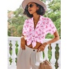 image:imageEkouaer Pajamas Set for Women Short Sleeve Sleepwear Button Down Pjs Lounge Sets Soft NightwearBow
