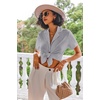 image:imageEkouaer Pajamas Set for Women Short Sleeve Sleepwear Button Down Pjs Lounge Sets Soft NightwearDeep Gray