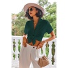 image:imageEkouaer Pajamas Set for Women Short Sleeve Sleepwear Button Down Pjs Lounge Sets Soft NightwearGreen