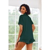 image:imageEkouaer Pajamas Set for Women Short Sleeve Sleepwear Button Down Pjs Lounge Sets Soft NightwearGreen