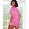 image:imageEkouaer Pajamas Set for Women Short Sleeve Sleepwear Button Down Pjs Lounge Sets Soft NightwearHot Pink Leopard
