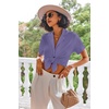 image:imageEkouaer Pajamas Set for Women Short Sleeve Sleepwear Button Down Pjs Lounge Sets Soft NightwearLavender
