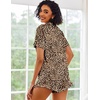 image:imageEkouaer Pajamas Set for Women Short Sleeve Sleepwear Button Down Pjs Lounge Sets Soft NightwearLeopard