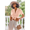 image:imageEkouaer Pajamas Set for Women Short Sleeve Sleepwear Button Down Pjs Lounge Sets Soft NightwearLight Pink