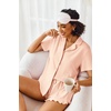 image:imageEkouaer Pajamas Set for Women Short Sleeve Sleepwear Button Down Pjs Lounge Sets Soft NightwearLight Pink