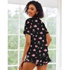 image:imageEkouaer Pajamas Set for Women Short Sleeve Sleepwear Button Down Pjs Lounge Sets Soft NightwearPink Heart
