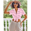 image:imageEkouaer Pajamas Set for Women Short Sleeve Sleepwear Button Down Pjs Lounge Sets Soft NightwearPink Love