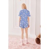 image:imageEkouaer Pajamas Set for Women Short Sleeve Sleepwear Button Down Pjs Lounge Sets Soft NightwearTeddy Bearblue