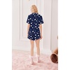 image:imageEkouaer Pajamas Set for Women Short Sleeve Sleepwear Button Down Pjs Lounge Sets Soft NightwearTeddy Bearnavy Blue