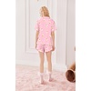 image:imageEkouaer Pajamas Set for Women Short Sleeve Sleepwear Button Down Pjs Lounge Sets Soft NightwearTeddy Bearpink