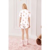 image:imageEkouaer Pajamas Set for Women Short Sleeve Sleepwear Button Down Pjs Lounge Sets Soft NightwearTeddy Bearwhite